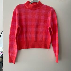 Miranda Plaid Pink Cropped Sweater